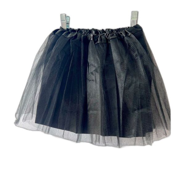 NWOT Girls Tutu Classic Elastic 3 Layered black Tulle Skirt toddler ballerina - Picture 2 of 7